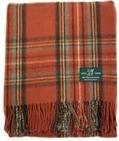 Antique Royal Stewart New Wool Large Tartan Blanket Throw Rug