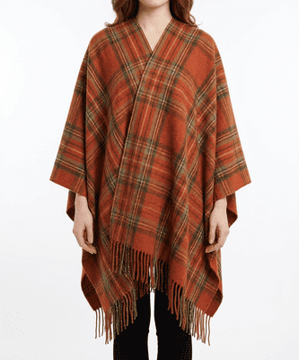 Antique Royal Stewart Tartan Women's Pure Wool Cape