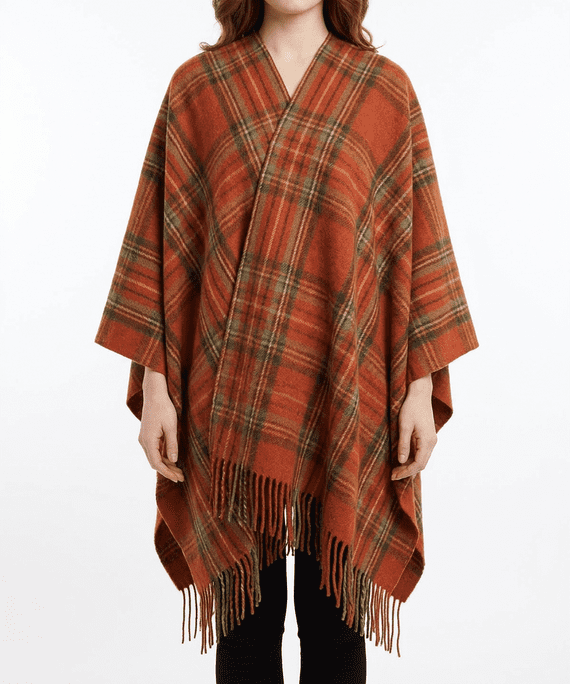 Antique Royal Stewart Tartan Women's Pure Wool Cape