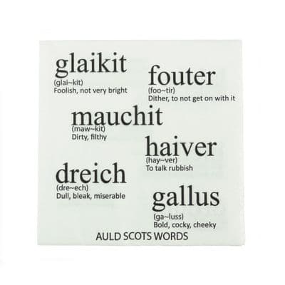 Auld Scot Words Napkins 3 Ply 20 Pack  33 cm x 33 cm
