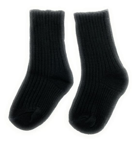 Baby Boy's Wool Blend Kilt Hose Socks Black