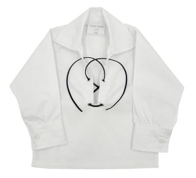 Baby Boys Jacobite Ghillie Shirt White Long Sleeve