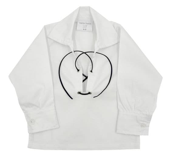 Baby Boys Jacobite Ghillie Shirt White Long Sleeve