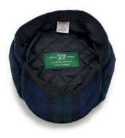 Black Watch Tartan Harris Tweed Newsboy Cap | Scottish Made