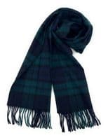 Black Watch Tartan Lambswool Large Clan Scarf 180cm x 30cm