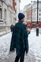 Black Watch Tartan Women's Pure Wool Cape