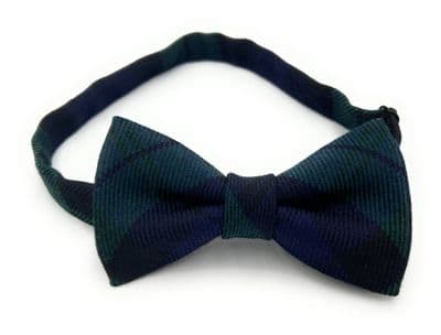 Boys Black Watch Pure New Wool Bow Tie Age 4-16yrs