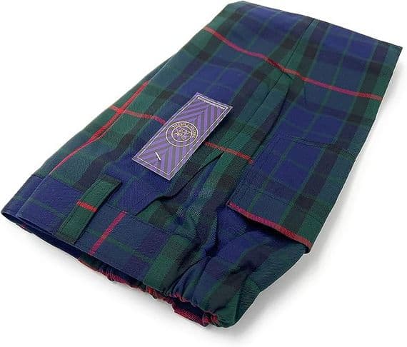 Boys Gunn Tartan Regular Trousers Elasticated Waistband