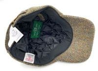 Brown Herringbone Harris Tweed Cap | Adjustable Unisex Fit