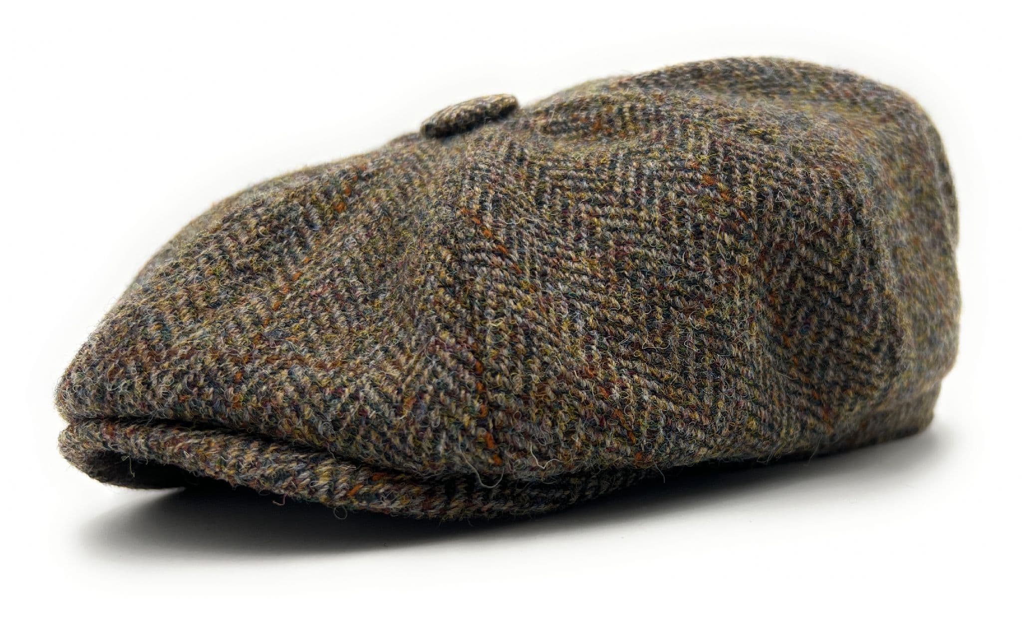 Brown Herringbone Harris Tweed Newsboy Cap Made In Scotland S XXL brown-herringbone-harris-tweed-newsboy-cap-made-in-scotland-s-xxl