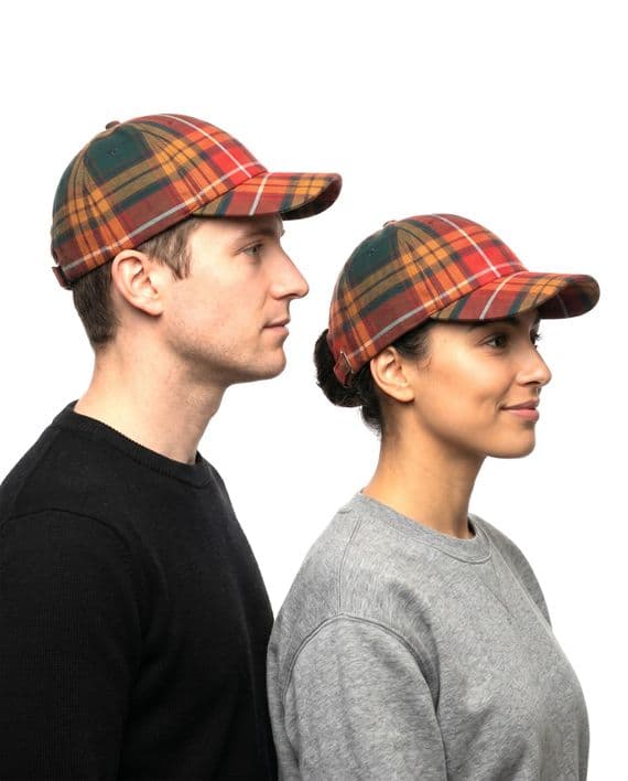 Buchanan Antique Tartan Baseball Cap, Deep Crown, Unisex, Made in Scotland
