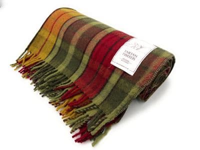 Buchanan Autumn Tartan Knee Blanket 100% New Wool