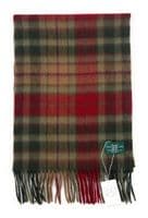 Buchanan Autumn Tartan Lambswool Large Clan Scarf 180cm x 30cm