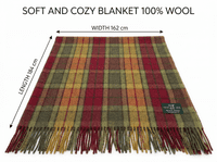 Buchanan Autumn Wool Large Tartan Blanket  Throw Rug
