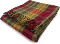 Buchanan Autumn Wool Large Tartan Blanket  Throw Rug