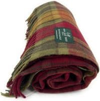 Buchanan Autumn Wool Large Tartan Blanket  Throw Rug
