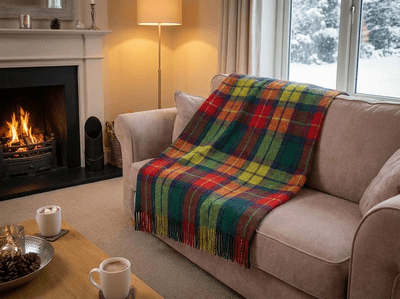 Buchanan Modern New Wool Large Tartan Blanket Throw Rug