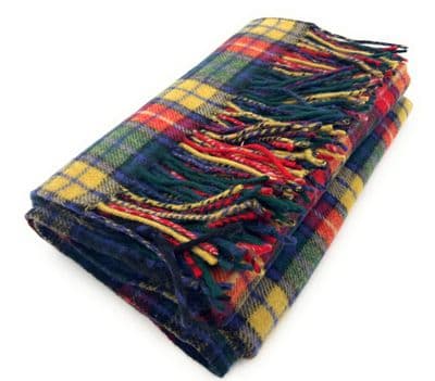 Buchanan Modern Wool Blend Highland Tartan Blanket Full Size Throw