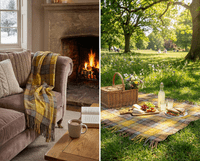 Buchanan Natural Wool Large Tartan Blanket Throw Rug