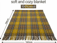 Buchanan Natural Wool Large Tartan Blanket Throw Rug
