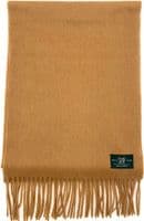 Camel Extra Fine Pure Cashmere Scarf 180 cm x 30 cm