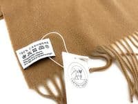 Camel Extra Fine Pure Cashmere Scarf 180 cm x 30 cm