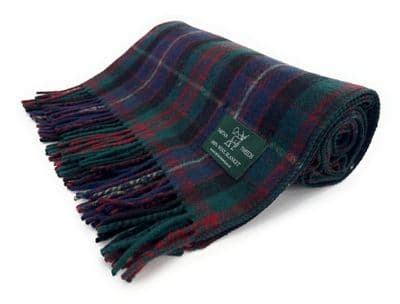 Cameron Of Erracht Tartan Knee Blanket 100% New Wool
