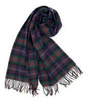 Cameron of Erracht Tartan Pure Lambswool Large Clan Scarf Unisex 180cm x 30cm