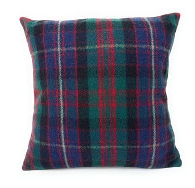 Cameron Of Erracht Wool Tartan  Square Cushion Cover Made in Scotland