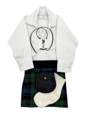 Campbell Ancient Tartan Baby Kilt Outfit | Traditional Scottish Baby Highland Wear