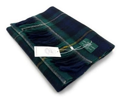 Campbell Of Argyll Tartan Lambswool Large Clan Scarf 180cm x 30cm