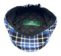 Clark Ancient Tartan Flat Cap Comfort Fit Quilted Lining Made in Scotland