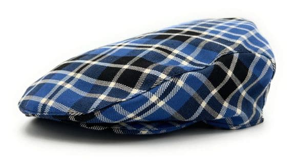 Clark Ancient Tartan Flat Cap Comfort Fit Quilted Lining Made in Scotland