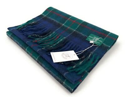 Colquhoun Tartan Pure Lambswool Large Clan Scarf Unisex 180cm x 30cm