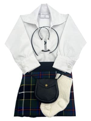Cornish Hunting Tartan Baby Kilt Outfit | Traditional Scottish Baby Highland Wear
