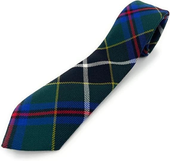 Cornish Hunting  Wool Tartan Necktie Made In Scotland