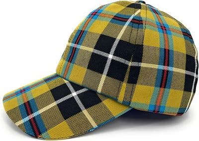 Cornish National Tartan Baseball Cap, Deep Crown, Unisex Fit 57-62cm, Made in Scotland