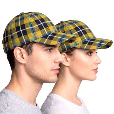 Cornish National Tartan Baseball Cap, Deep Crown, Unisex Fit 57-62cm, Made in Scotland