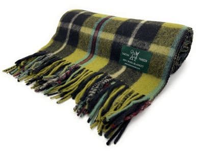 Cornish National  Wool Tartan Knee Blanket 100% New Wool
