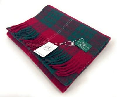 Crawford Tartan Pure Lambswool Large Clan Scarf Unisex 180cm x 30cm