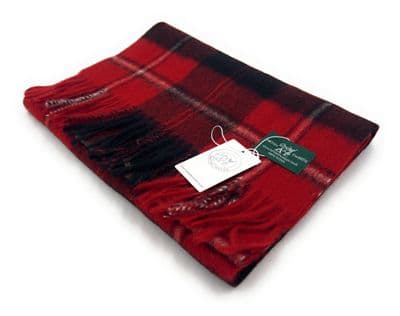 Cunningham Tartan Lambswool Large Clan Scarf Unisex 180cm x 30cm