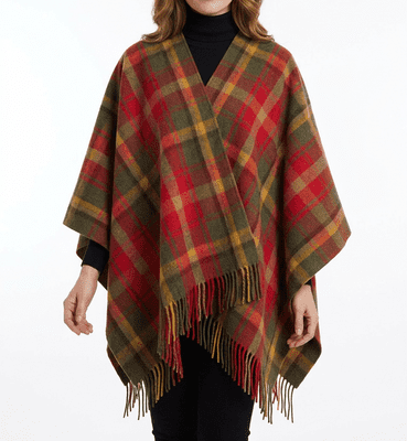 Dark Maple Women's Pure Wool Cape