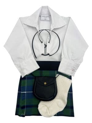 Douglas Ancient Tartan Baby Kilt Outfit | Traditional Scottish Baby Highland Wear