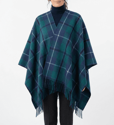 Douglas Modern Tartan Women's Pure Wool Cape