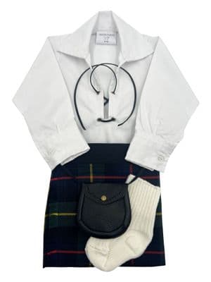 Farquharson Tartan Baby Kilt Outfit | Traditional Scottish Baby Highland Wear