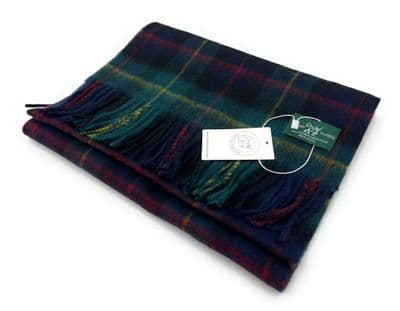 Farquharson Tartan Lambswool Large Clan Scarf Unisex 180cm x 30cm