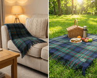Ferguson Modern New Wool Large Tartan Blanket Throw