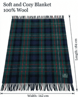 Ferguson Modern New Wool Large Tartan Blanket Throw