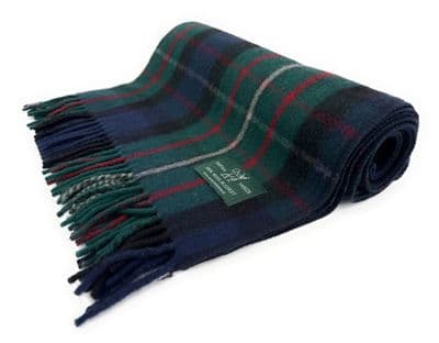 Ferguson Modern Wool Tartan Knee Blanket 100% New Wool