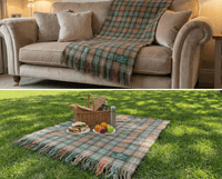Fraser Hunting Weathered New Wool Large Tartan Blanket Throw Rug